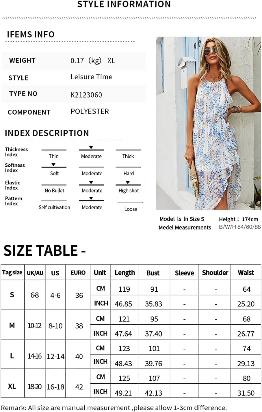 BROVAVE Women's Summer Casual Boho Polka Dot Sundress Halter Neck Flowy Midi Dresses