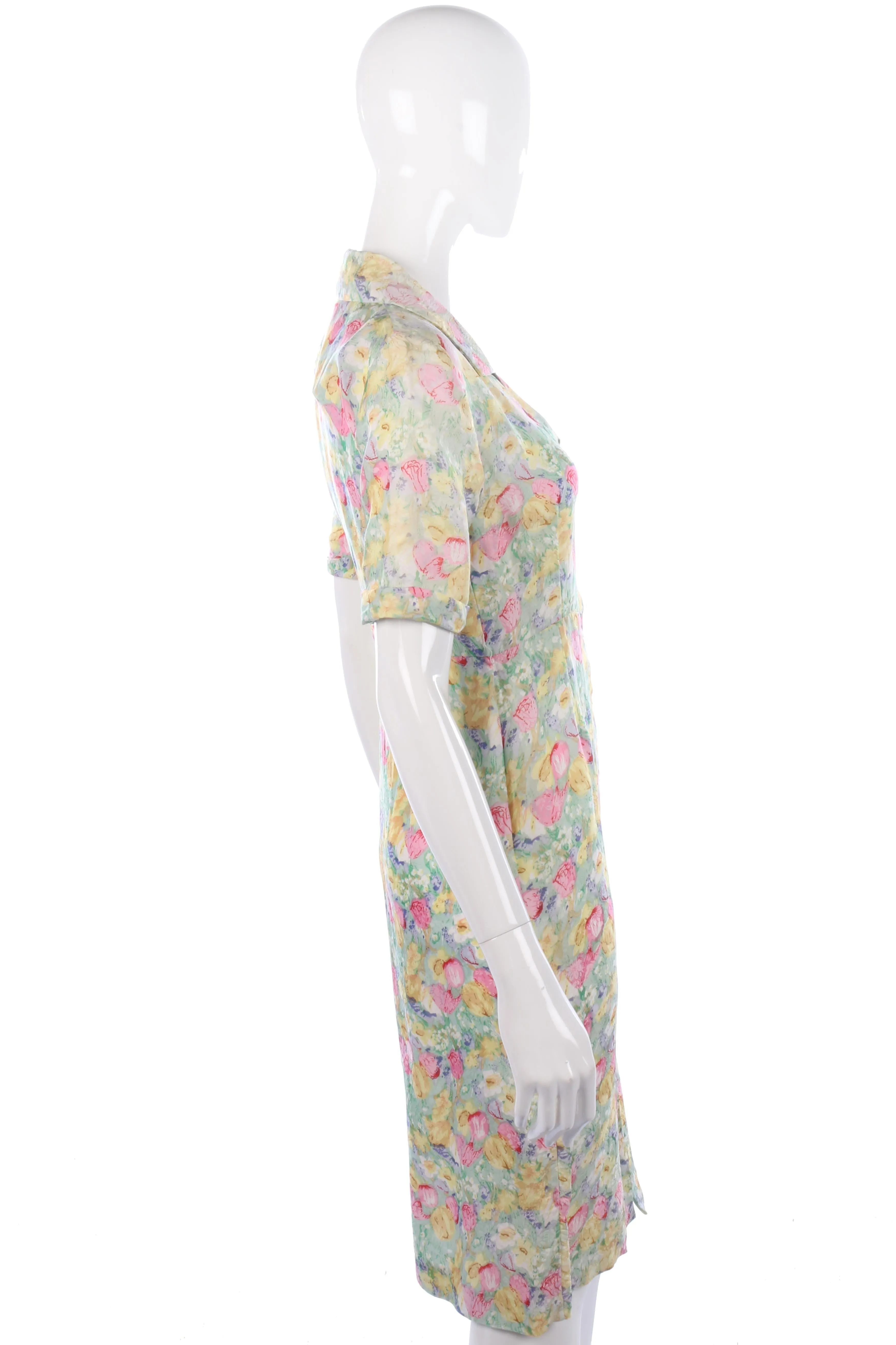 Fabulous Madeline Kempsey vintage floral dress size S