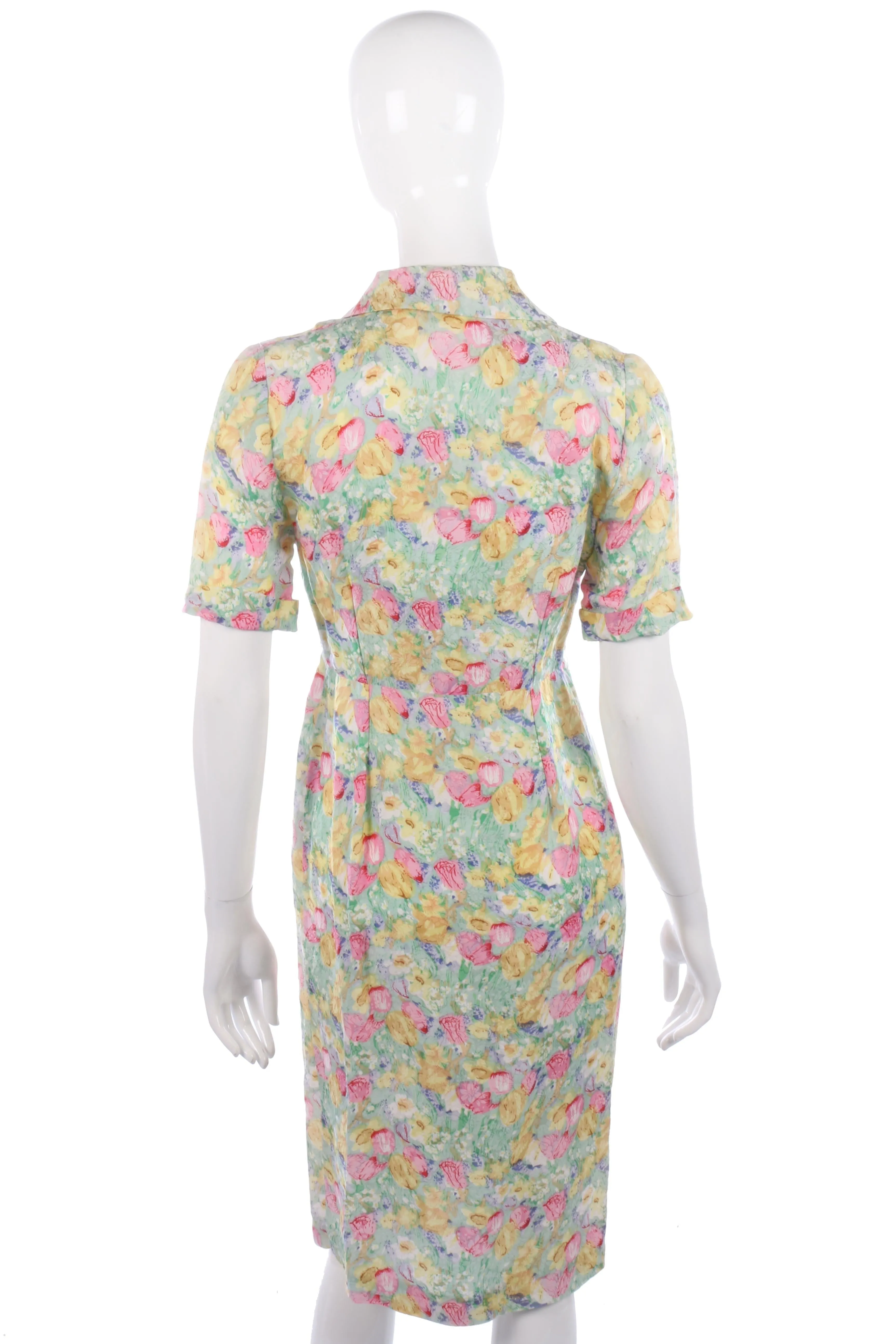 Fabulous Madeline Kempsey vintage floral dress size S