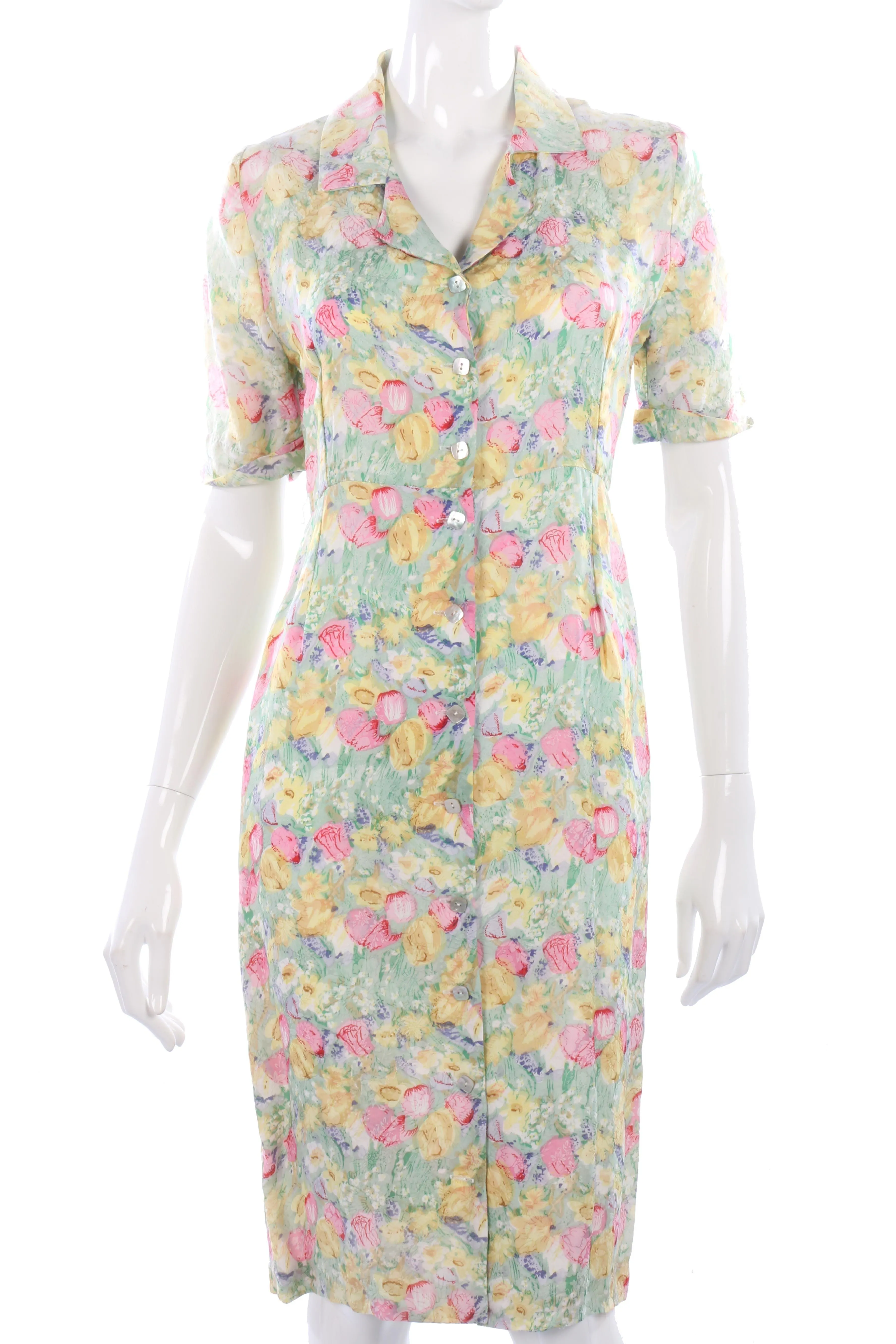 Fabulous Madeline Kempsey vintage floral dress size S