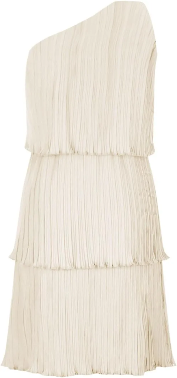 HGps8w One Shoulder Dresses for Women Summer Sleeveless Ruffle Tiered Layered Chiffon Flowy A Line Mini Dress for Party