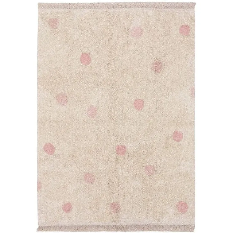 Lorena Canals Washable Rug Hippy Dots Natural - Vintage Nude