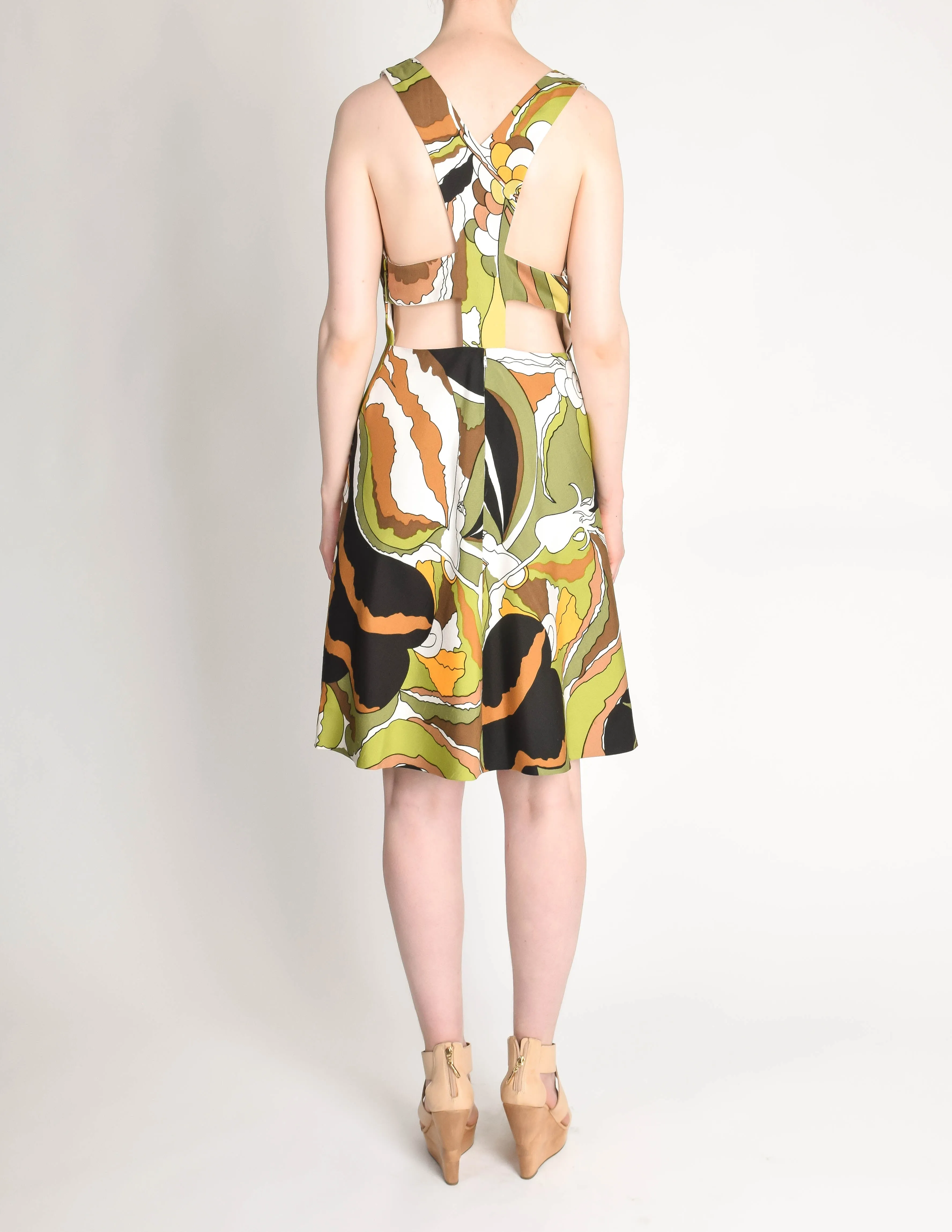 Madame Gres Vintage Floral Linen Sun Dress
