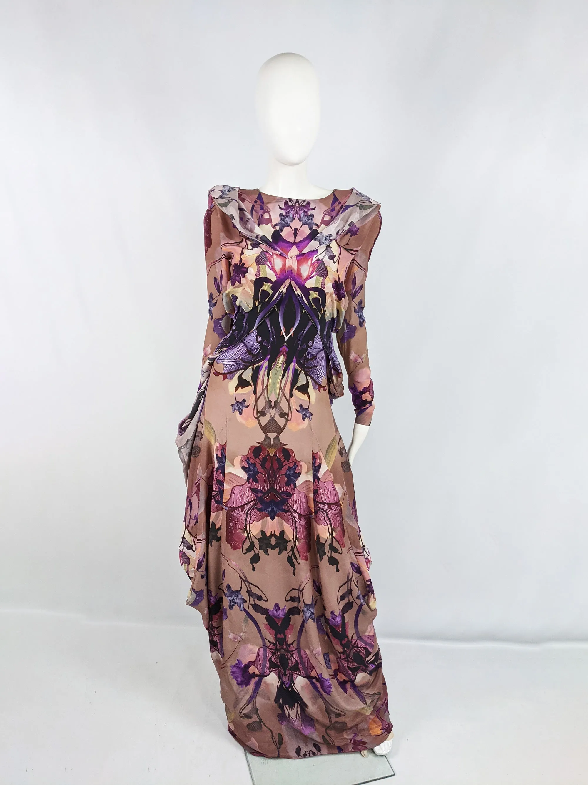 Preowned Kaleidoscope Print Maxi Silk Dress, Pre Fall 2010
