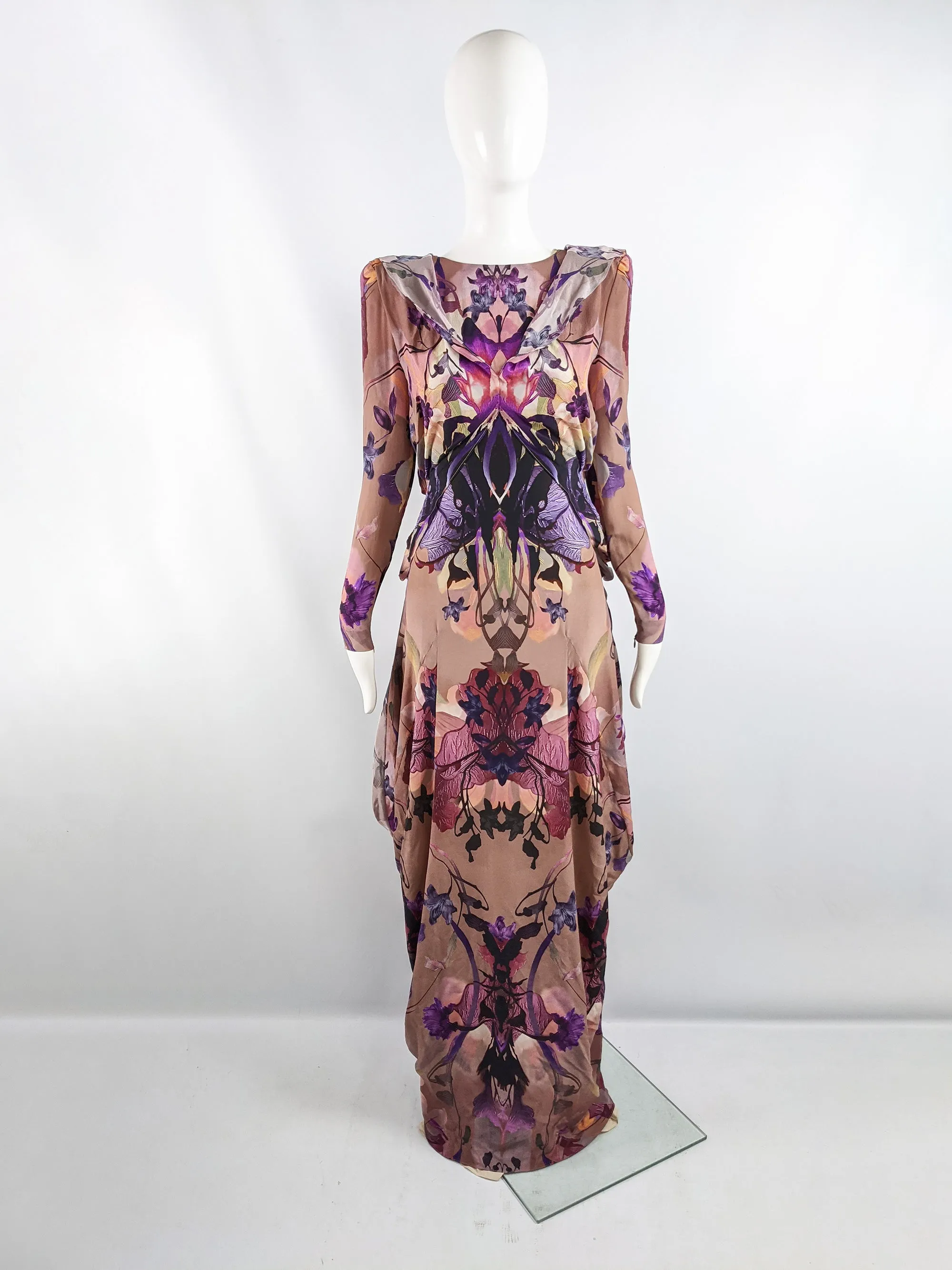 Preowned Kaleidoscope Print Maxi Silk Dress, Pre Fall 2010
