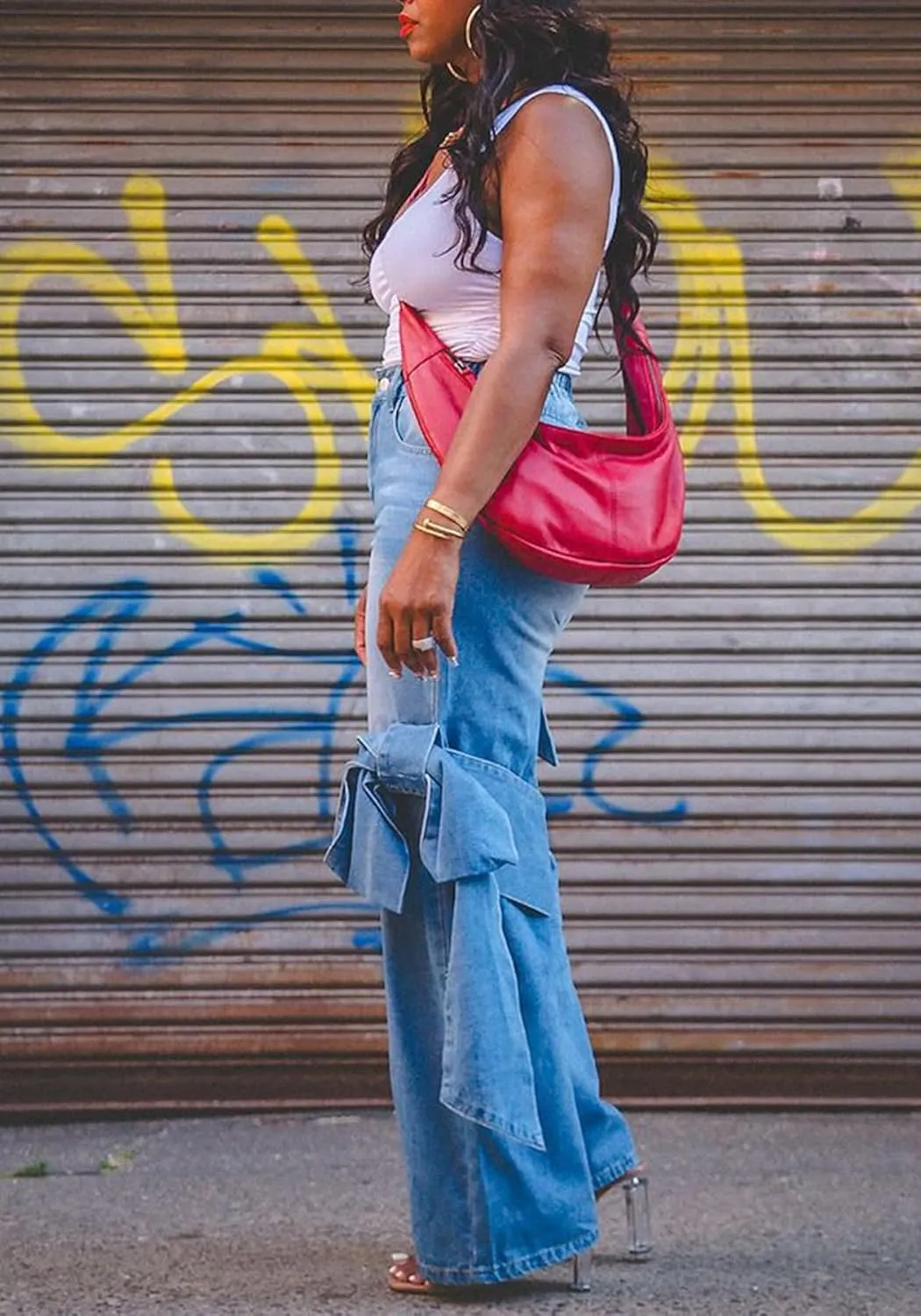 Straight Barrel Leg Jeans for Women High Waisted Wide Leg Boyfried Denim Pants Vintage Trendy Jean