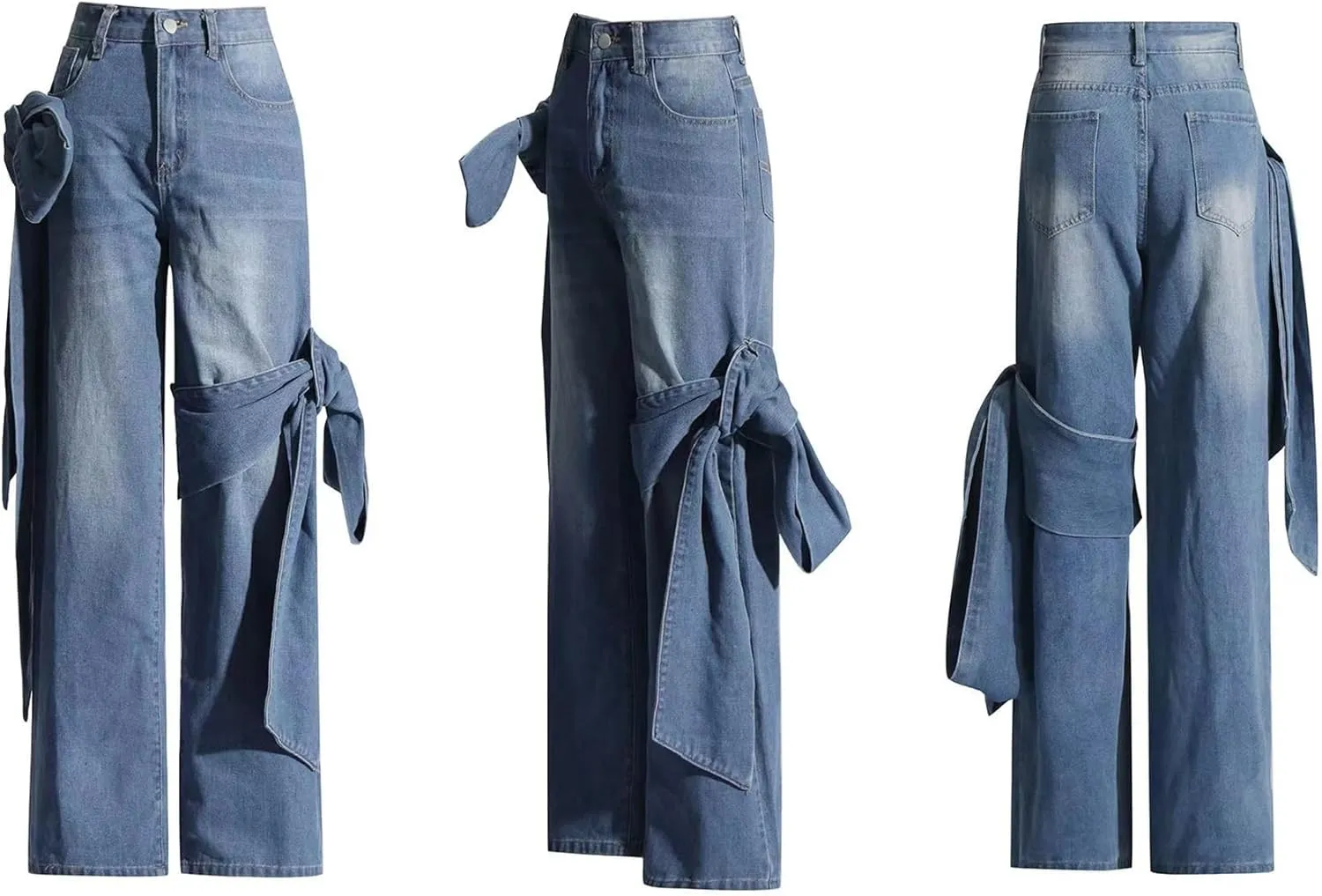 Straight Barrel Leg Jeans for Women High Waisted Wide Leg Boyfried Denim Pants Vintage Trendy Jean