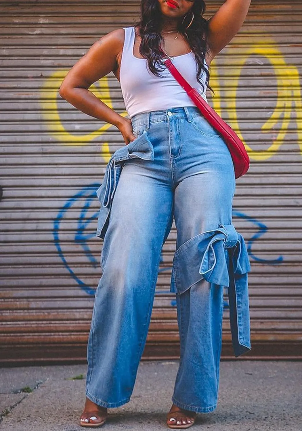 Straight Barrel Leg Jeans for Women High Waisted Wide Leg Boyfried Denim Pants Vintage Trendy Jean