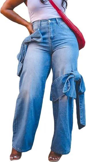 Straight Barrel Leg Jeans for Women High Waisted Wide Leg Boyfried Denim Pants Vintage Trendy Jean