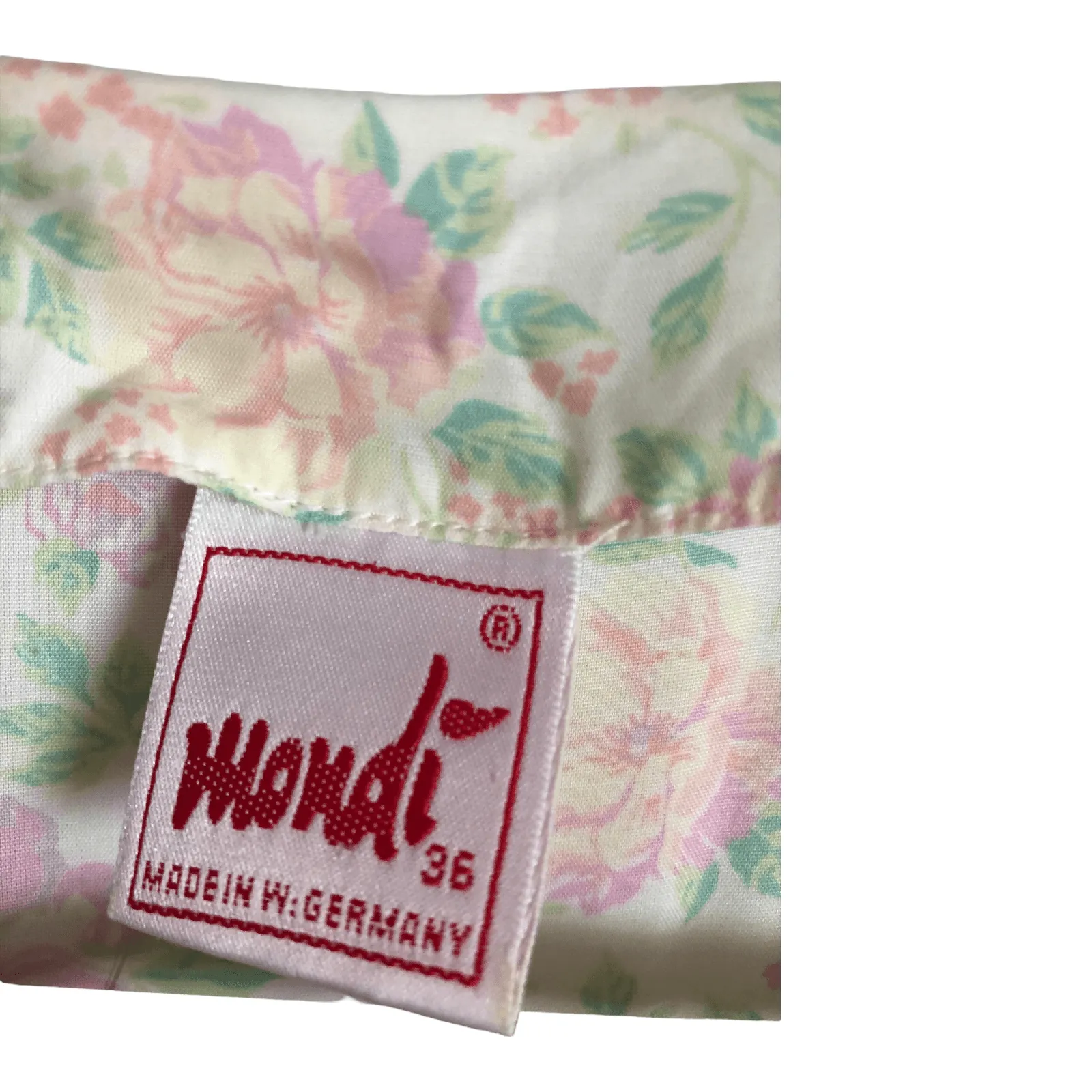 Vintage Mondi 100% Viscose Half Sleeve Maxi Dress w/ Belt Sash Cream Pink Floral Print UK Size 6-8