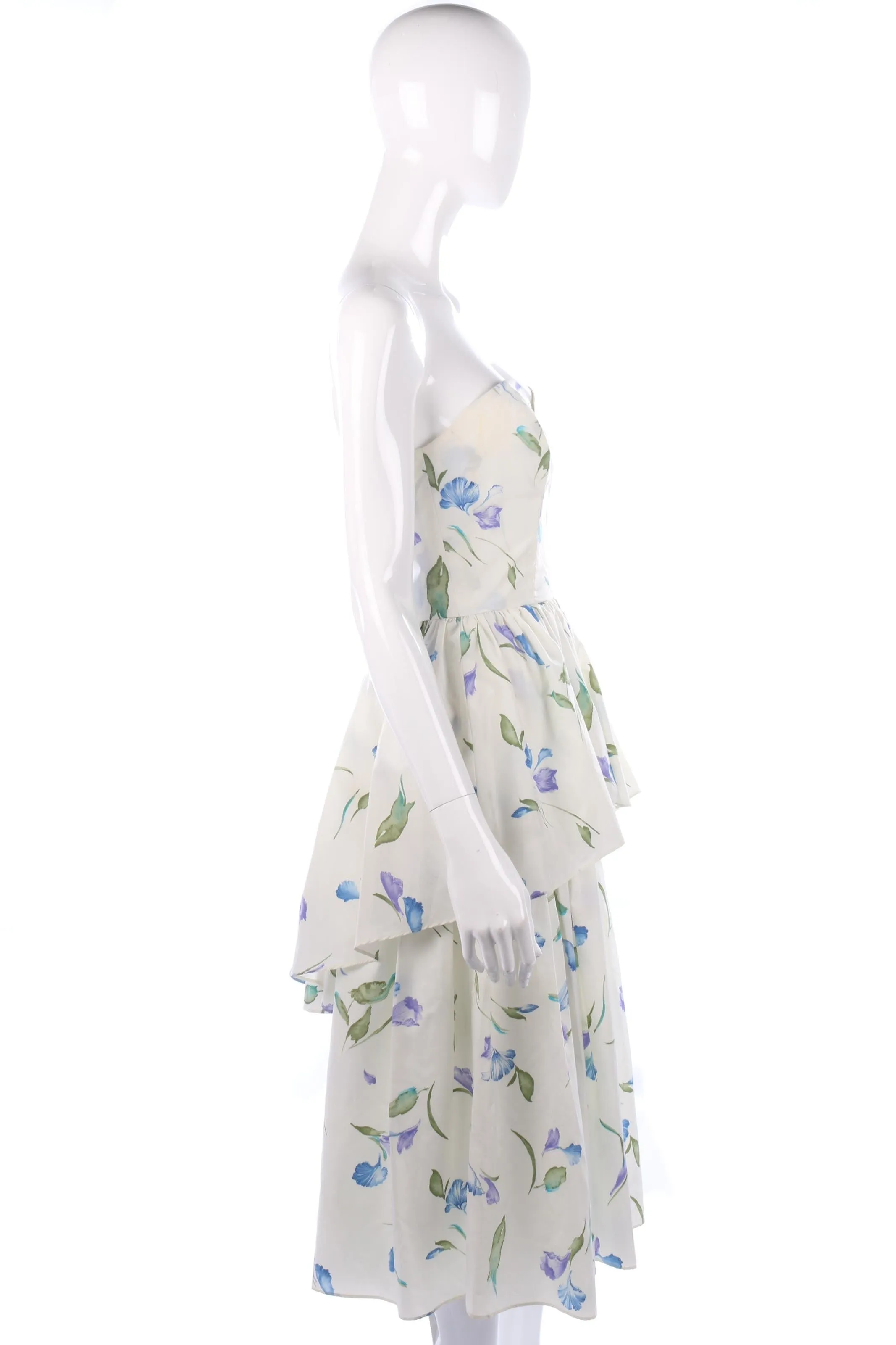 Vintage Radley white floral dress size S