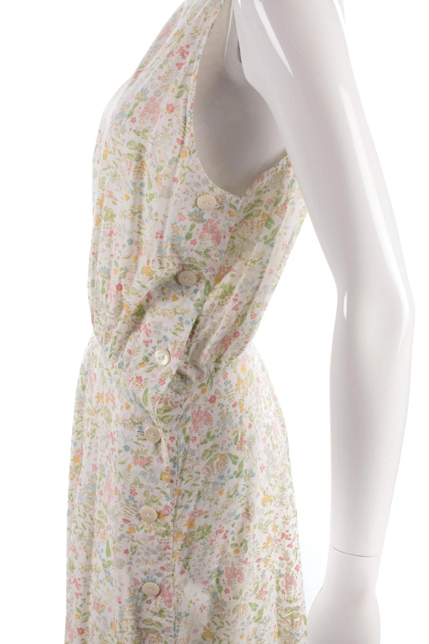 Vintage Sleeveless Summer Dress. Floral Print. size 8/10
