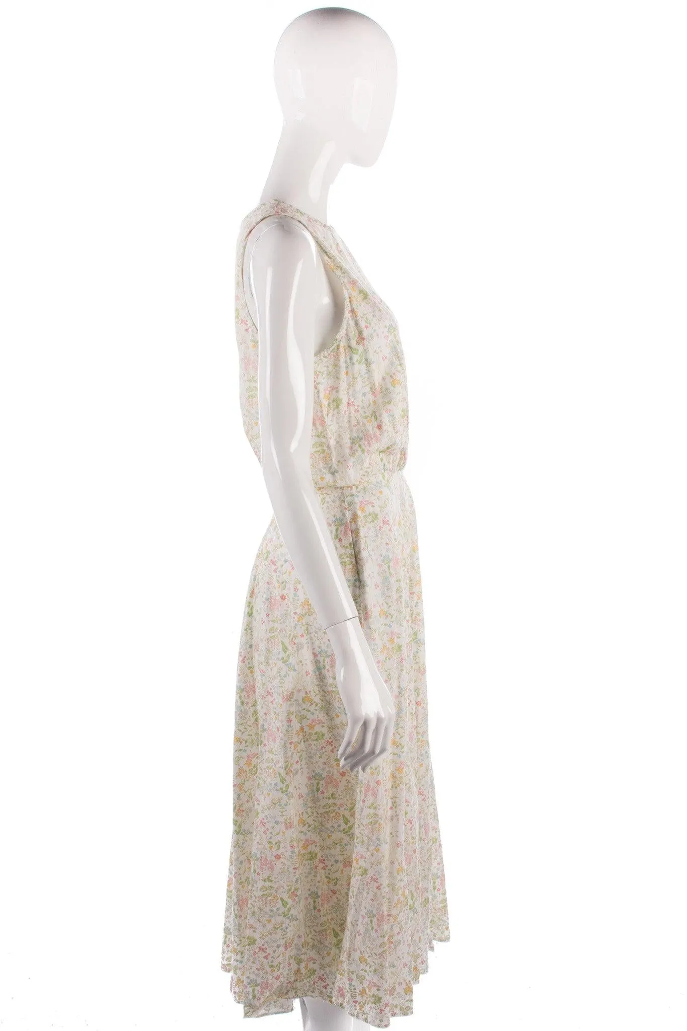 Vintage Sleeveless Summer Dress. Floral Print. size 8/10