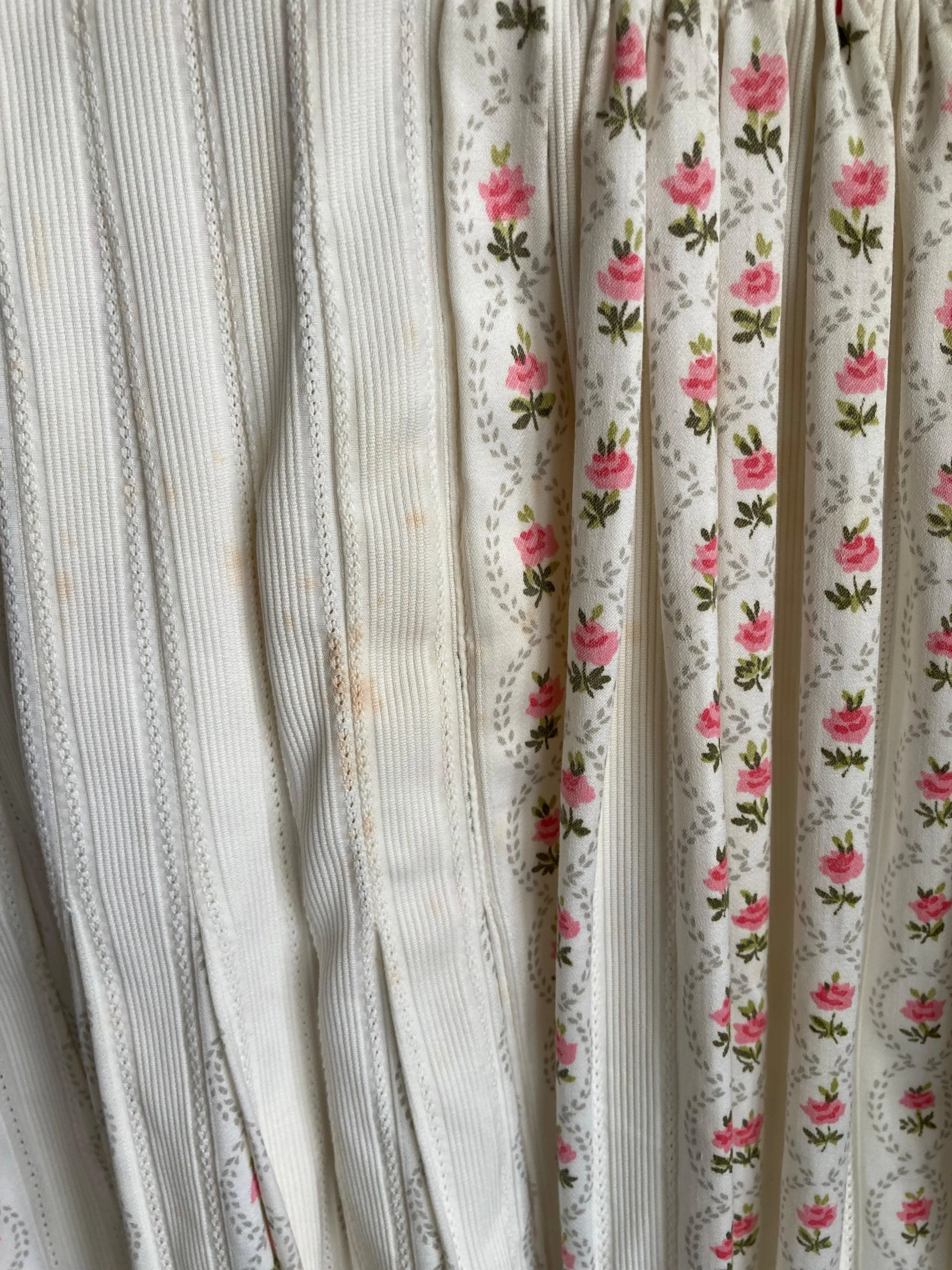Vintage White Floral Sleeveless Dress UK Size 10