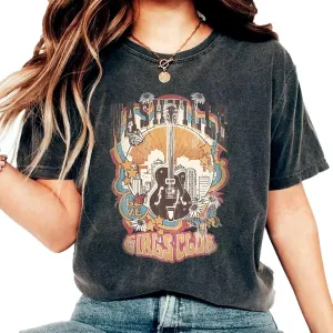 Women Vintage Country Music Shirt Retro Cow Skull Western Graphic T-Shirt Cute Cowgirl Tee Tops