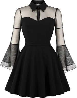 Women's Vintage Polka Dot 1950s Audrey Retro Rockabilly Prom Dress 50's 60's A-Line Cocktail Party Swing Dress